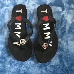 Tommy Hilfiger- Tommy Flip Flops- Black